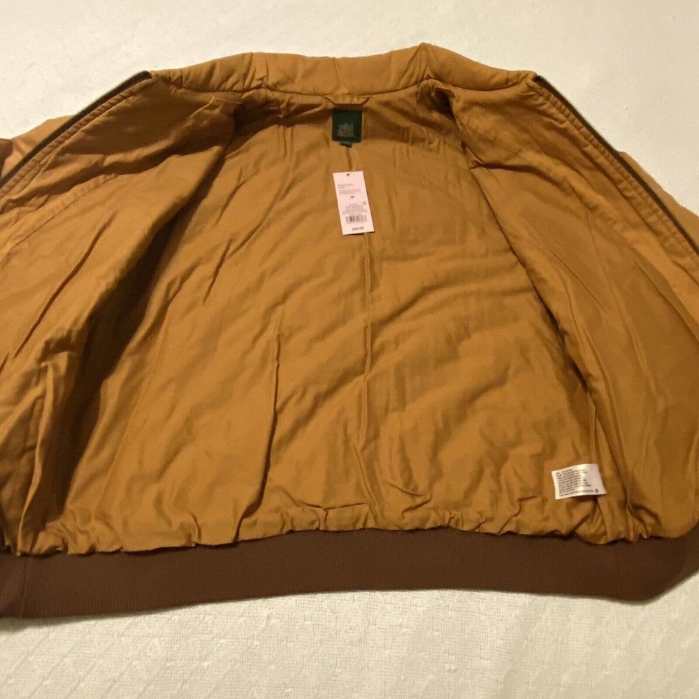 Wild Fable Women's Medium Oversized Woven Quilted Bomber Jacket Dessert Orange - Picture 5 of 13